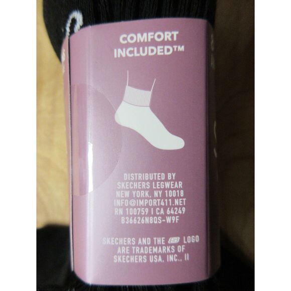 SKECHERS Anklet Socks 8 Pairs Womens Black Moisture Wicking Shoe Size 6-9.5 NWT - Picture 5 of 7